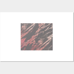 Charcoal rose gold Posters and Art